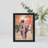 Harper's Bazaar herfstmode 1913 art deco Briefkaart (Staand voorkant)
