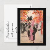 Harper's Bazaar herfstmode 1913 art deco Briefkaart (Voorkant / Achterkant)