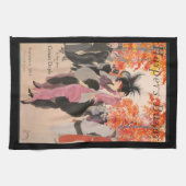Harper's Bazaar herfstmode 1913 art deco Theedoek (Horizontaal)