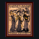 Harpers Bazar Art Deco Hoesje 16 x 20 Poster<br><div class="desc">Art Deco,  ,  cover van Harper's Bazar 16 x 20</div>