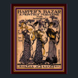 Harpers Bazar Art Deco Hoesje 16 x 20 Poster<br><div class="desc">Art Deco,  ,  cover van Harper's Bazar 16 x 20</div>