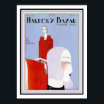 Harpers Bazar Art Deco Hoesje Poster 12 x 16<br><div class="desc">Nice,  Art Deco,  de cover van Hapers Bazar,  oktober 1929. Maatregelen van de poster 12 x 16</div>