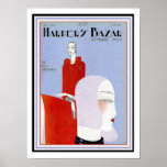 Harpers Bazar Art Deco Hoesje Poster 12 x 16<br><div class="desc">Nice,  Art Deco,  de cover van Hapers Bazar,  oktober 1929. Maatregelen van de poster 12 x 16</div>