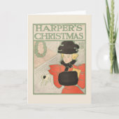  Harper's Christmas 1896 Feestdagen Kaart (Voorkant)