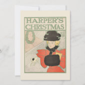 Harper's Christmas 1896 Feestdagenkaart (Voorkant)