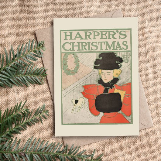 Harper's Christmas 1896 Feestdagenkaart