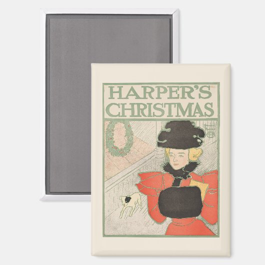  Harper's Christmas 1896 Magneet (Voorkant / Achterkant)