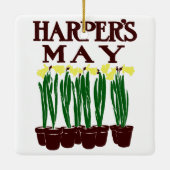 Harper's Edward Penfield Daffodils uit 1899 Keramisch Ornament (Achterkant)