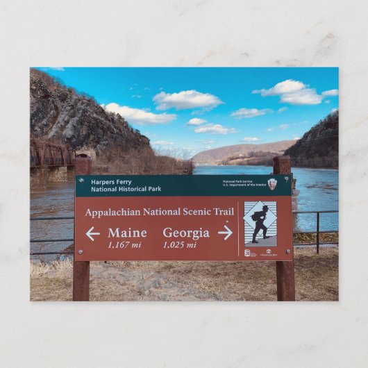 Harpers Ferry Appalachian Trail Briefkaart (Voorkant)