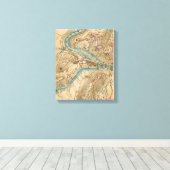  Harpers Ferry Civil War Map (1862) Canvas Afdruk (Insitu (Houten vloer))
