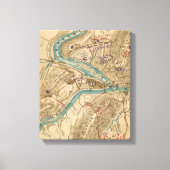 Harpers Ferry Civil War Map (1862) Canvas Afdruk (Voorkant)