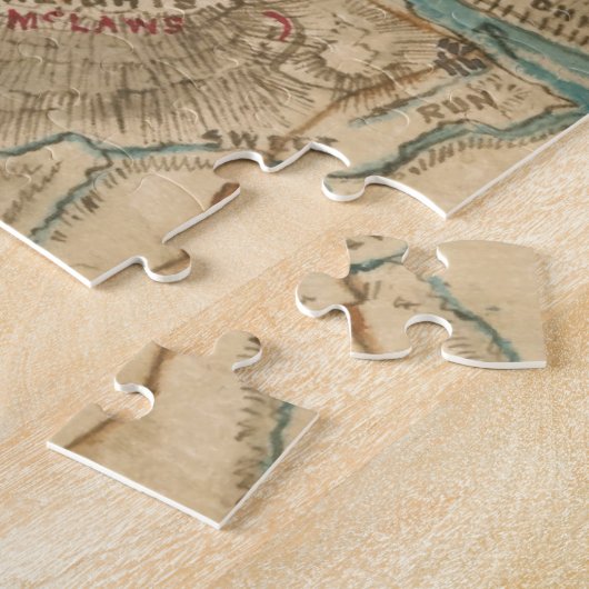  Harpers Ferry Civil War Map (1862) Legpuzzel (Zijkant)