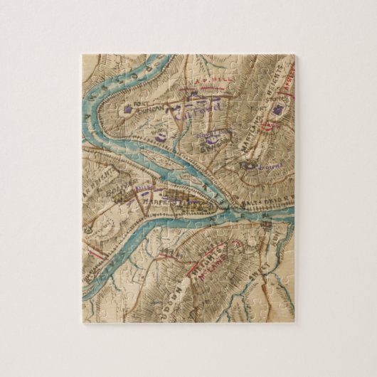  Harpers Ferry Civil War Map (1862) Legpuzzel (Verticaal)