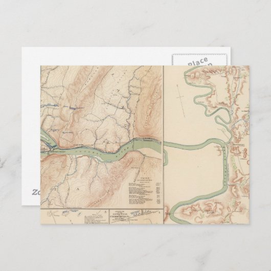 Harper's Ferry, Hagerstown, Funkstown Briefkaart (Voorkant / Achterkant)