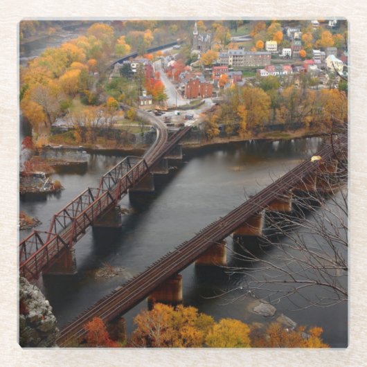 Harpers Ferry in de Herfst Glazen Onderzetter (Voorkant)