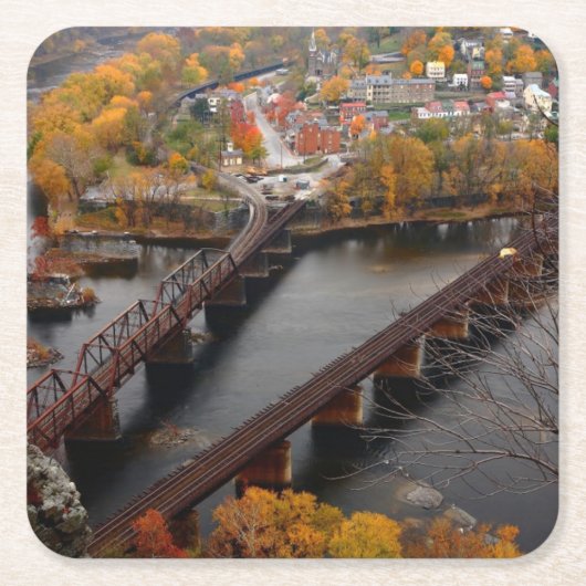 Harpers Ferry in de Herfst Kartonnen Onderzetters (Voorkant)