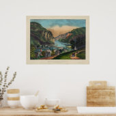 Harpers Ferry Jefferson County West Virginia 1859 Poster (Keuken)