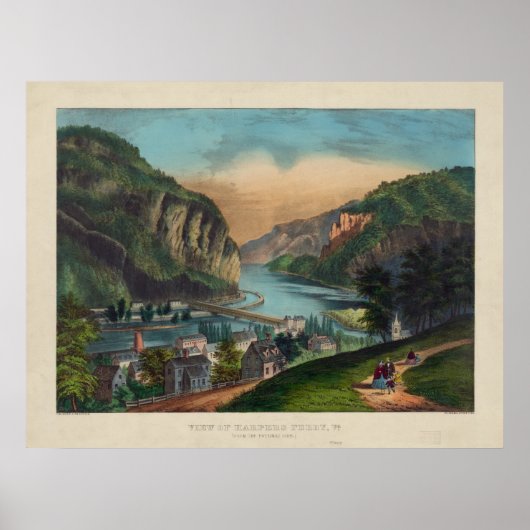 Harpers Ferry Jefferson County West Virginia 1859 Poster (Voorkant)