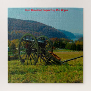 Harpers Ferry Old Cannon. West Virginia. Jigzaag P Legpuzzel