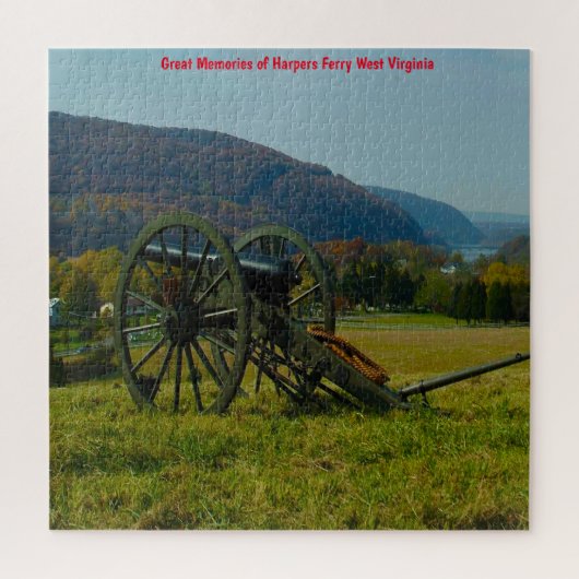 Harpers Ferry Old Cannon. West Virginia. Jigzaag P Legpuzzel (Verticaal)