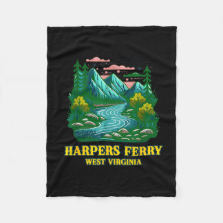 Harpers ferry west virginia antieke berg rivier fleece deken