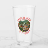 Harpers Ferry West Virginia Distressed Circle Vere Glas (Voorkant)