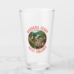Harpers Ferry West Virginia Distressed Circle Vere Glas