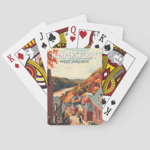 Harpers Ferry West Virginia Reis Kunst Vintage Pokerkaarten