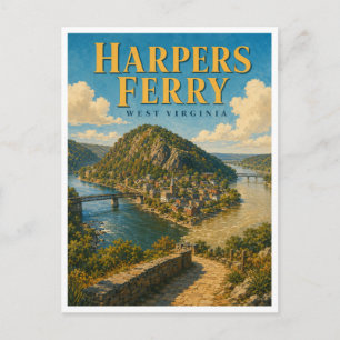 Harpers Ferry West Virginia The Point GeoSaga Briefkaart