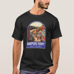 Harpers Ferry West Virginia Travel Art Vintage T-shirt