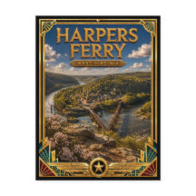 Harpers Ferry West Virginia Vintage Art Deco