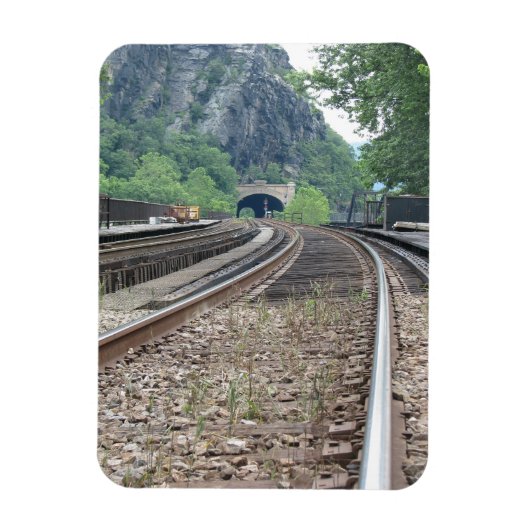 Harpers Ferry WV Railroad Tracks Magnet Magneet (Verticaal)