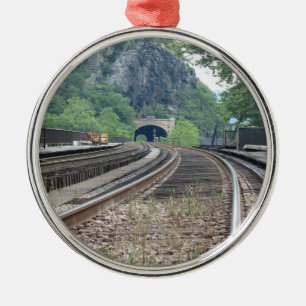 Harpers Ferry WV Railroad Tracks Ornament
