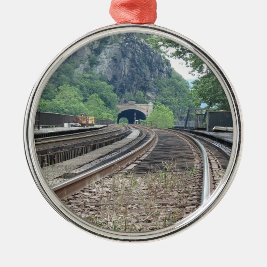 Harpers Ferry WV Railroad Tracks Ornament (Voorkant)