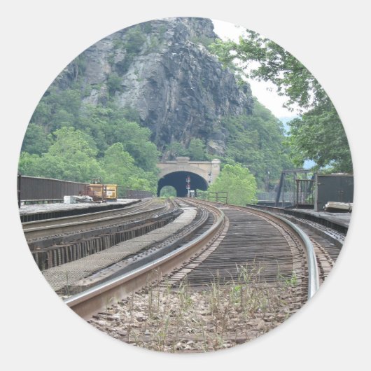 Harpers Ferry WV Railroad Tracks Stickers (Voorkant)