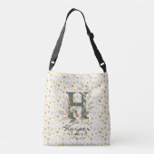 Harper's Floral Harmony - Boho Chic Monogram Crossbody Tas (Achterkant)