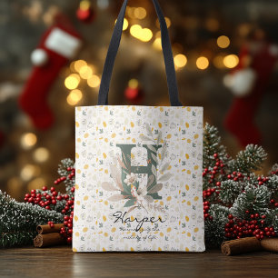 Harper's Floral Harmony - Boho Chic Monogram Crossbody Tas