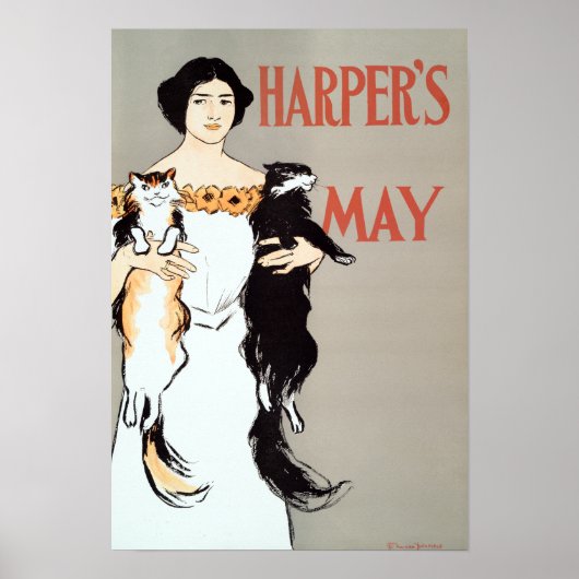  Harper's May Cats door Edward Penfield Poster (Voorkant)