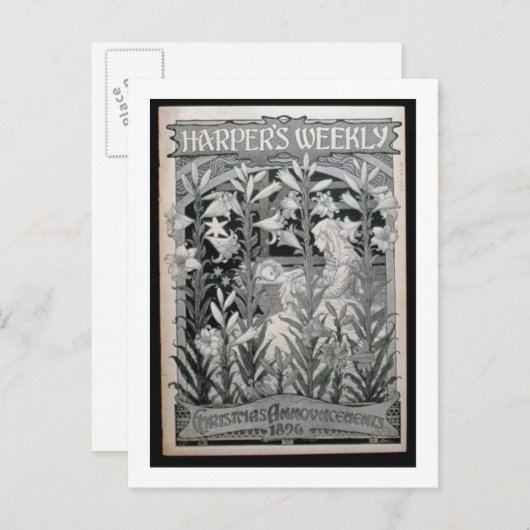 "Harper's Weekly", kerstaankondigingen 1896 (l Briefkaart (Voorkant / Achterkant)