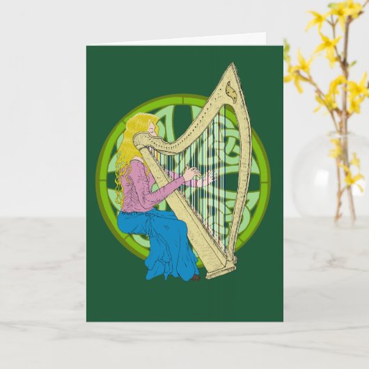 Harpij Nieuwjaar Kaart (Gele Bloem)