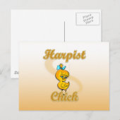 Harpist Chick Briefkaart (Voorkant / Achterkant)