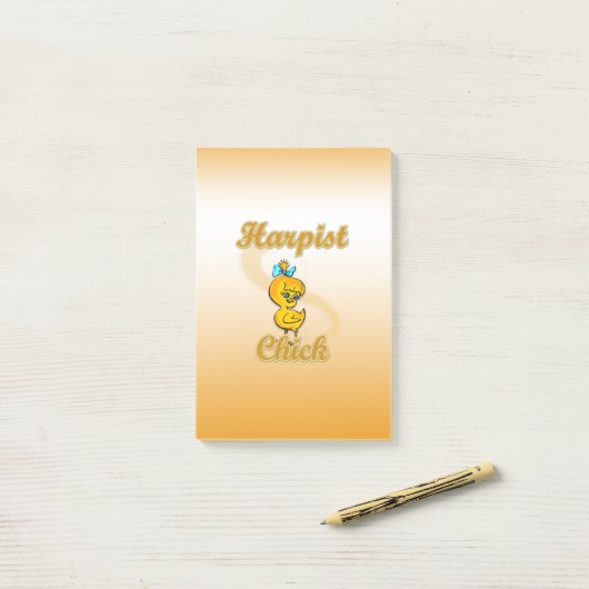 Harpist Chick Post-it® Notes (Op bureau)