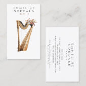 Harpist Harp muzikant leraar Visitekaartje (Voorkant / Achterkant)