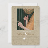 Harpist Music Overweging Uitnodiging (Voorkant)