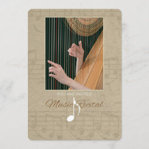 Harpist Music Overweging Uitnodiging