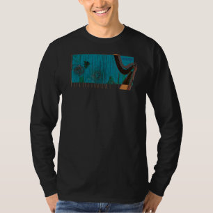 Harpist Musical Harp String Instrument Vrouwen Man T-shirt