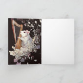 Harpist Rat Greeting Card – Minimal Elegance Kaart (Binnen)
