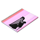 Harpist Roze Gordijn Notitieboek (Linkerzijde)
