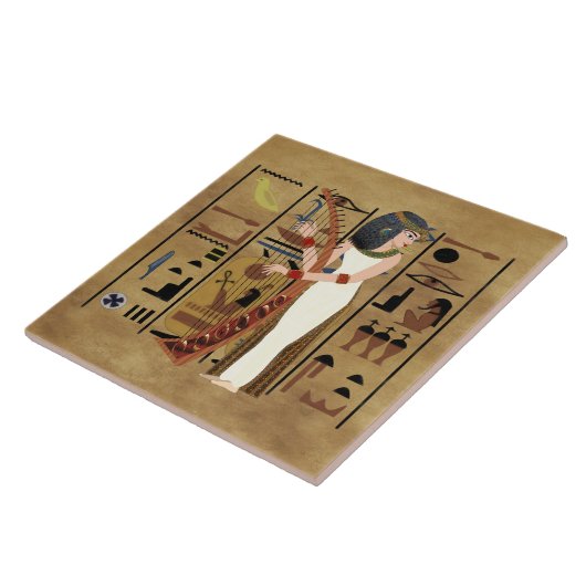 Harpist Tegeltje (Zijkant)