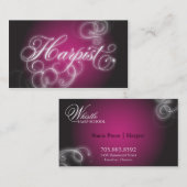 Harpist Visitekaartje Elegant Flourish Glow (Voorkant / Achterkant)